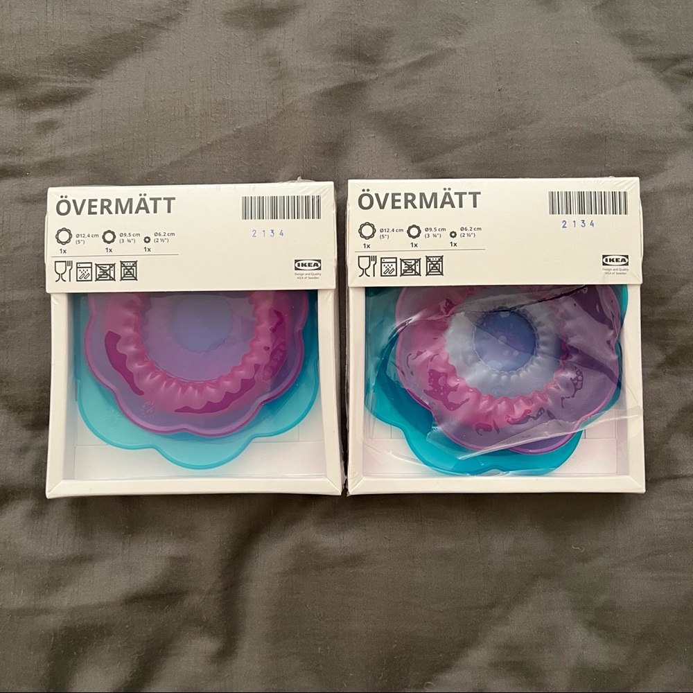 IKEA ÖVERMÄTT
Food cover, set of 3, silicone multicolor (2 boxes) - Picture 5 of 9